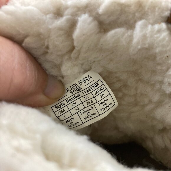 Koolaburra by Ugg Girls Sz 1 Brown Suede Sherpa Lined Ankle Boots Winter Snow - Picture 6 of 7